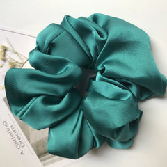 Oversized Satin Scrunchies – Big Elastic Hair Ties for Women