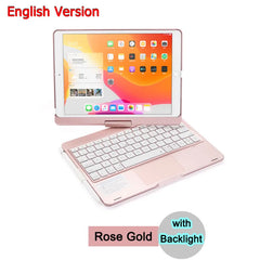 Bluetooth Magic Keyboard Case For iPad 7 8 9 Generation 10.2 Pro Air 3 10.5 Tablet Case Turkish Arabic Spanish Korean Keyboard