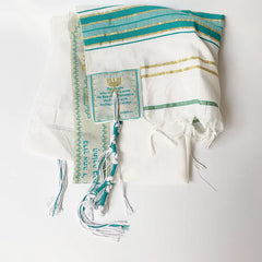 Jedaica Tallit Shawl Israel Talit scarf with Talis Bag Polyester Wraps Prayer 50x180cm