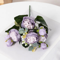 30CM Artificial Flowers Silk Peony Bouquet Festival Vases for Decoration Craft Home Garden Living Room Wedding Accessories props Home Decor, Plants & flowers
