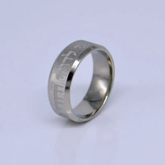 Israel Hebrew Etched Carving Engraved Stainless Steel Rings Fashion Jewelry