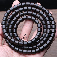 Natural Ebony Tibetan Prayer Turning Wheel Six-Character 8Mm 108 Beads Mara Necklace Rosary Beads