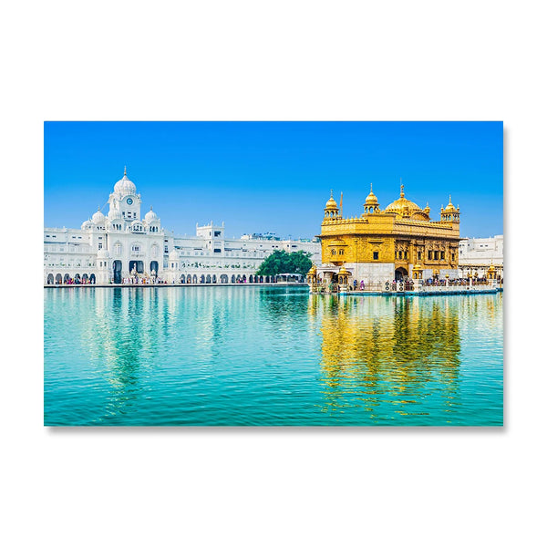 Sikhism Canvas Painting Golden Temple Amritsar Posters Wall Art Hindu Religion Holy Land Pictures for Living Room Decor Unframed