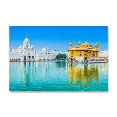 Sikhism Canvas Painting Golden Temple Amritsar Posters Wall Art Hindu Religion Holy Land Pictures for Living Room Decor Unframed