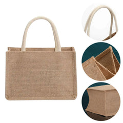 Fashion Burlap Tote Bag – Reusable Jute Beach & Shopping Bag