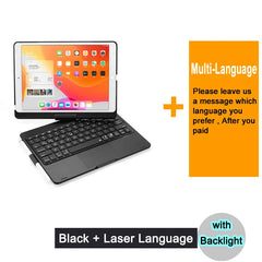 Bluetooth Magic Keyboard Case For iPad 7 8 9 Generation 10.2 Pro Air 3 10.5 Tablet Case Turkish Arabic Spanish Korean Keyboard