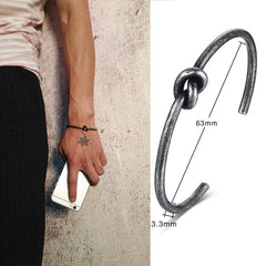 Vnox Oxidized Antique Stainless Steel Bangle for Women Men,Vintage Simple Basic Unisex Cuff Bracelet,Solid Metal Viking Jewelry