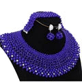 Dudo 2023 African Jewelry Set – Coral & Crystal Beaded Necklace for Women