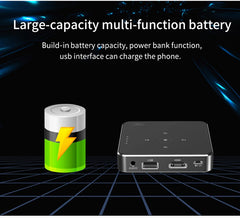 Smartldea New Mini DLP HD Projector Support 1080p Built-in Battery Capacity Wired Phone Mirroring Projector Home Theater Beamer