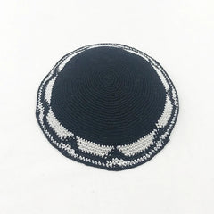 Jewish Kippah Black Hand Made Yarmulke Judaica Yamaka Kippa Yamakah Yarmulka Hat Men (15CM 5.9INCH)