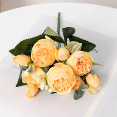 30CM Artificial Flowers Silk Peony Bouquet Festival Vases for Decoration Craft Home Garden Living Room Wedding Accessories props Home Decor, Plants & flowers