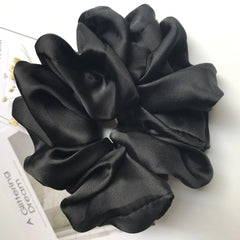 Oversized Satin Scrunchies – Big Elastic Hair Ties for Women