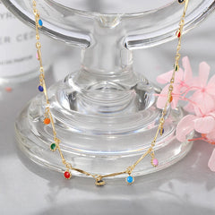 Fashion Simple Candy Color Tassel Necklace Aesthetic All-match Pendant Jewelry Choker Neck Accessories Gift Chain