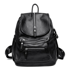 Women High Quality Leather Backpacks Vintage Female Shoulder Bag Sac a Dos Travel Ladies Bagpack Mochilas School Bags For Girls