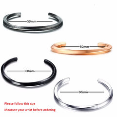 MEN TWISTED C BANGLE WITH SMALL WRIST MOBIUS BRACELET ANTIQUE SILVER COLOR STACKING CUFF BANGLE STAINLESS STEEL UNISEX JEWELRY