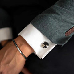 MEN TWISTED C BANGLE WITH SMALL WRIST MOBIUS BRACELET ANTIQUE SILVER COLOR STACKING CUFF BANGLE STAINLESS STEEL UNISEX JEWELRY