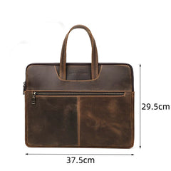 CONTACT'S FAMILY Men Briefcase Genuine Leather Laptop Bag For Air 13 M1 M2 M3 M4 Macbook Pro 14 Macbook 15 16 inch Handbag Tote