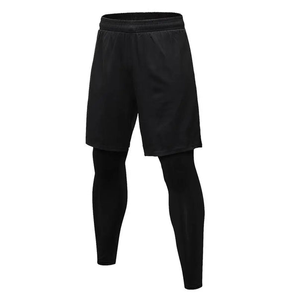 Men's Running Pants Compression Sport Tights 2 In 1 Quick Dry Fitness Gym Leggings Male Sportswear Workout Training Bottoms
