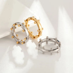 Luxury Stainless Steel Jewelry Set – Bangle, Ring & Hoop Earrings