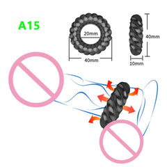 Penis Ring Reusable Silicone Semen Cock Ring Penis Enlargement Delayed Ejaculation Sex Toys For Men
