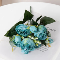30CM Artificial Flowers Silk Peony Bouquet Festival Vases for Decoration Craft Home Garden Living Room Wedding Accessories props Home Decor, Plants & flowers