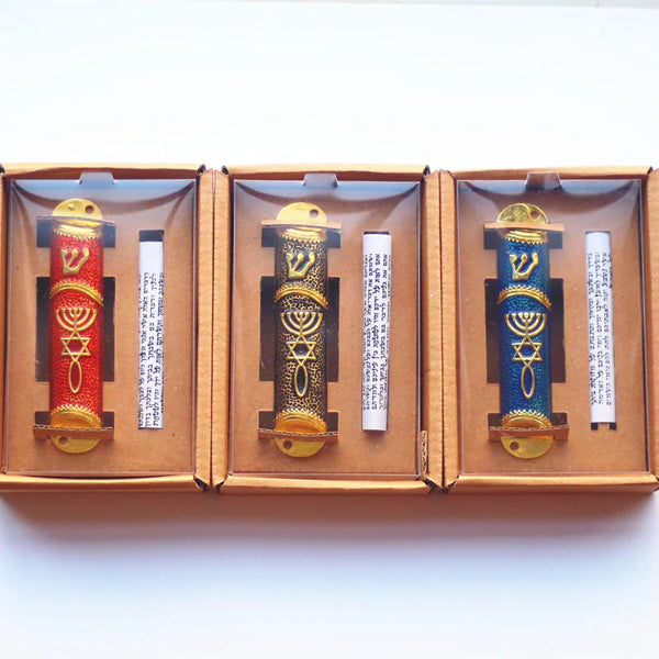 Mezuzah Case Home decor Mezuza With Torah parchment scroll Mezuzah