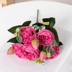 30CM Artificial Flowers Silk Peony Bouquet Festival Vases for Decoration Craft Home Garden Living Room Wedding Accessories props Home Decor, Plants & flowers