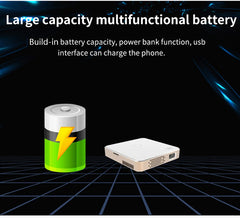 Smartldea DLP HD Mini Projector Built-in Rechargeable Battery Portable Egg Size for Home Office Outdoor Camping Pico Projectors