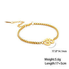 Dawapara Om Ohm Aum Charm Spiritual Pendant Stainless Steel Bracelet Yoga Jewelry Meditation Buddhist Spiritual Amulet