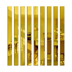 20pcs Simple Lines Acrylic 3D Wall Stickers DIY Background Mirror Strips Ceiling Waist Line Living Dining Room Art Home Decor Mirror Art