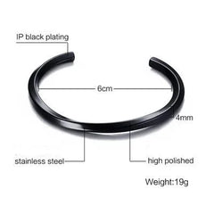 MEN TWISTED C BANGLE WITH SMALL WRIST MOBIUS BRACELET ANTIQUE SILVER COLOR STACKING CUFF BANGLE STAINLESS STEEL UNISEX JEWELRY