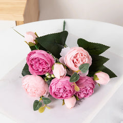 30CM Artificial Flowers Silk Peony Bouquet Festival Vases for Decoration Craft Home Garden Living Room Wedding Accessories props Home Decor, Plants & flowers