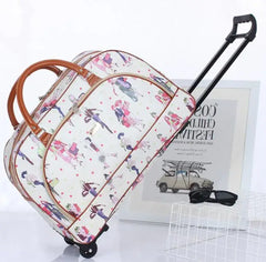 Women Travel Trolley luggage bag Rolling luggage Bag cabin size luggage for travel trolley bag for women PU carry on luggage bag