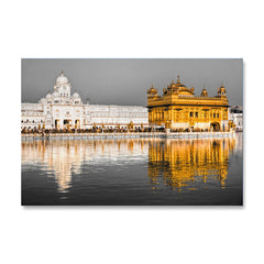 Sikhism Canvas Painting Golden Temple Amritsar Posters Wall Art Hindu Religion Holy Land Pictures for Living Room Decor Unframed