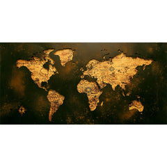 Vintage World Map Picture Canvas Painting Retro Map Posters Prints Wall Art Picture Quadro for Living Room Home Decor Cuadros