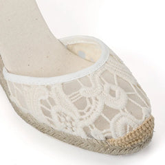 Wedges Sandals For Women 2021 Sapatos Mulher Tienda Soludos Cap Toe Classic Soft Ankle-tie Lace Up Espadrilles Shoes Casual