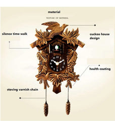 14inch Cuckoo Clock Living Room Wall Clock Bird Cuckoo Alarm Clock Wall-watch Children Unicorn Decorations Home Day Time Alarm