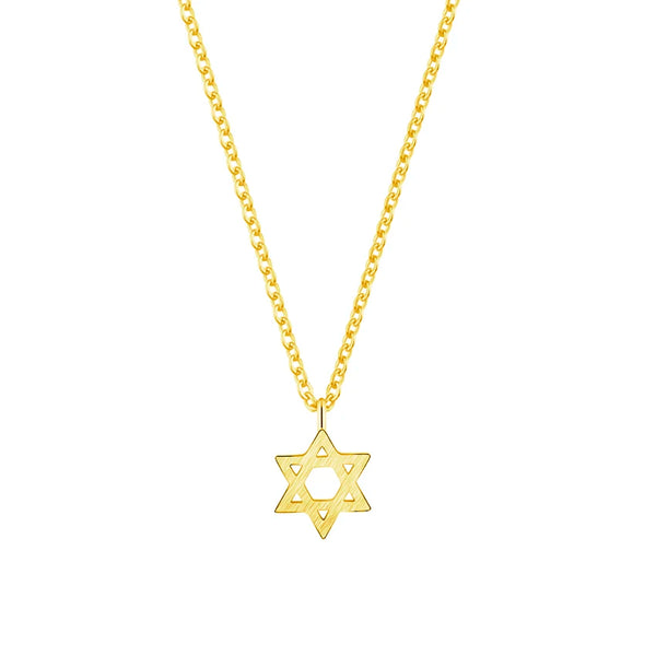 Pentagram Necklaces Pendants Stainless Steel  Chain Star Of David Choker Necklace For Women Jewish Jewelry Collares