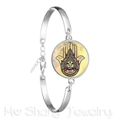 Drop Shipping Ganesha Statue Hindu Ganapati Vinayaka God Bracelet Vintage Lord Ganesha Indian Buddhism Chain Bangle For Gift