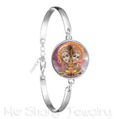 Drop Shipping Ganesha Statue Hindu Ganapati Vinayaka God Bracelet Vintage Lord Ganesha Indian Buddhism Chain Bangle For Gift