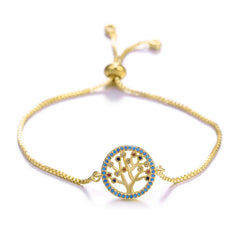 Juya 18K Real Gold Plated Adjustable Chains Multicolor Zirconia Hamsa Fatima Enamel Greek Evil Eye Charms Bracelets For Women