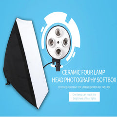 Photography 50x70CM Four Lamp Softbox Kit Continuous Lighting System Soft Box Accessories Photo Studio Equipment