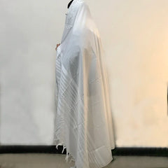 Tallit Israel Jewish Talit New Design White Color Polyester Large Size Prayer Shawl Tallit With Bag 140x190cm