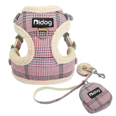 Soft Fleece Cat Harness Vest Warm Dog Puppy Chihuahua Harness Leash Set Adjustable Pets Vests Coat For Small Medium Dogs Cats Pet Shop