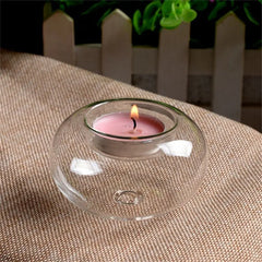 Crystal Glass Candles Hanging Tea Holders Candlestick Wedding Party Dining Home Decor Transparent Candle Stick Romantic Ornament