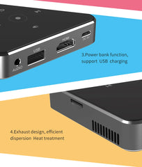 Smartldea New Mini DLP HD Projector Support 1080p Built-in Battery Capacity Wired Phone Mirroring Projector Home Theater Beamer