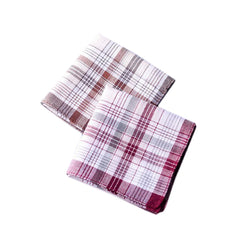 5PCS Men’s Classic Plaid Cotton Handkerchief Set 38x38cm