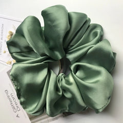 Oversized Satin Scrunchies – Big Elastic Hair Ties for Women