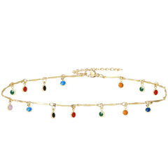 Fashion Simple Candy Color Tassel Necklace Aesthetic All-match Pendant Jewelry Choker Neck Accessories Gift Chain