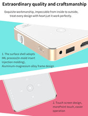 Smartldea DLP HD Mini Projector Built-in Rechargeable Battery Portable Egg Size for Home Office Outdoor Camping Pico Projectors